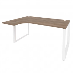 Стол эргономичный левый на О-образном м/к Рива ONIX O.MO-SA-4L Дуб Аризона/Белый