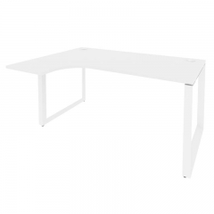 Стол эргономичный левый на О-образном м/к Рива ONIX O.MO-SA-4L Белый Бриллиант