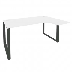 Стол эргономичный правый на О-образном м/к Рива ONIX O.MO-SA-4R Белый Бриллиант/Антрацит