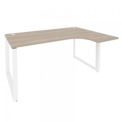 Стол эргономичный правый на О-образном м/к Рива ONIX O.MO-SA-4R Дуб Аттик/Белый