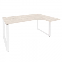 Стол эргономичный правый на О-образном м/к Рива ONIX O.MO-SA-4R Денвер Светлый/Белый