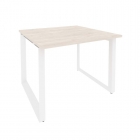 Стол переговорный 1 столешница Рива ONIX O.MO-PRG-1.1 Денвер Светлый/Белый
