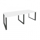 Стол переговорный 2 столешницы Рива ONIX O.MO-PRG-2.2 Белый Бриллиант/Антрацит