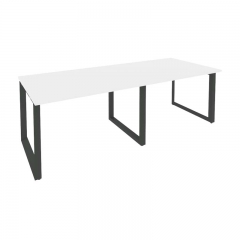 Стол переговорный 2 столешницы Рива ONIX O.MO-PRG-2.2 Белый Бриллиант/Антрацит