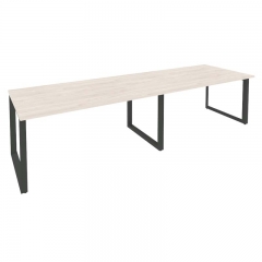 Стол переговорный 2 столешницы Рива ONIX O.MO-PRG-2.4 Денвер Светлый/Антрацит