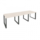 Стол переговорный 3 столешницы Рива ONIX O.MO-PRG-3.1 Денвер Светлый/Антрацит