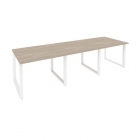 Стол переговорный 3 столешницы Рива ONIX O.MO-PRG-3.1 Дуб Аттик/Белый