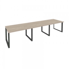 Стол переговорный 3 столешницы Рива ONIX O.MO-PRG-3.2 Дуб Аттик/Антрацит