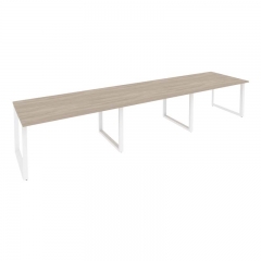 Стол переговорный 3 столешницы Рива ONIX O.MO-PRG-3.3 Дуб Аттик/Белый