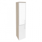 Шкаф высокий узкий левый Рива ONIX O.SU-1.2RL white Дуб Аттик/Белый