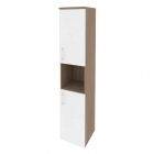 Шкаф высокий узкий правый Рива ONIX O.SU-1.5R Дуб Аризона/Белый