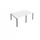 Переговорный стол 2 столешницы Рива Metal System Б.ПРГ-2.1 Белый/Антрацит