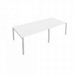 Переговорный стол 2 столешницы Рива Metal System Б.ПРГ-2.3 Белый/Серый