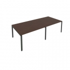 Переговорный стол 2 столешницы Рива Metal System Б.ПРГ-2.3 Венге/Антрацит