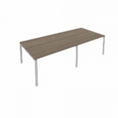 Переговорный стол 2 столешницы Рива Metal System Б.ПРГ-2.3 Вяз/Серый