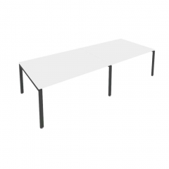 Переговорный стол 2 столешницы Рива Metal System Б.ПРГ-2.4 Белый/Антрацит
