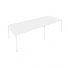 Переговорный стол 2 столешницы Рива Metal System Б.ПРГ-2.4 Белый