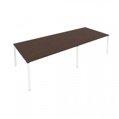 Переговорный стол 2 столешницы Рива Metal System Б.ПРГ-2.4 Венге/Белый