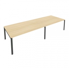 Переговорный стол 2 столешницы Рива Metal System Б.ПРГ-2.5 Акация/Антрацит