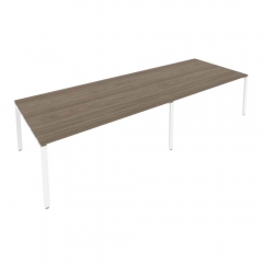 Переговорный стол 2 столешницы Рива Metal System Б.ПРГ-2.5 Вяз/Белый