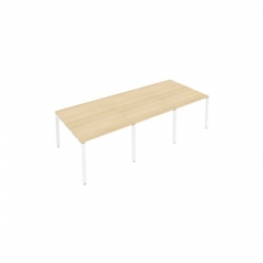 Переговорный стол 3 столешницы Рива Metal System Б.ПРГ-3.1 Акация/Белый