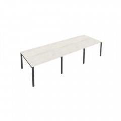 Переговорный стол 3 столешницы Рива Metal System Б.ПРГ-3.2 Наварра/Антрацит