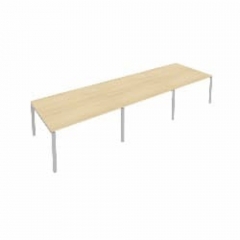 Переговорный стол 3 столешницы Рива Metal System Б.ПРГ-3.3 Акация/Серый