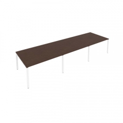 Переговорный стол 3 столешницы Рива Metal System Б.ПРГ-3.3 Венге/Белый