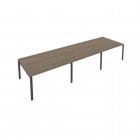 Переговорный стол 3 столешницы Рива Metal System Б.ПРГ-3.3 Вяз/Антрацит