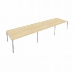 Переговорный стол 3 столешницы Рива Metal System Б.ПРГ-3.4 Акация/Серый