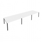 Переговорный стол 3 столешницы Рива Metal System Б.ПРГ-3.4 Белый/Антрацит