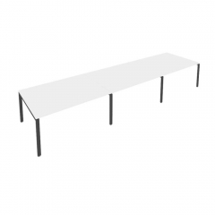 Переговорный стол 3 столешницы Рива Metal System Б.ПРГ-3.4 Белый/Антрацит