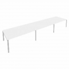 Переговорный стол 3 столешницы Рива Metal System Б.ПРГ-3.5 Белый/Серый