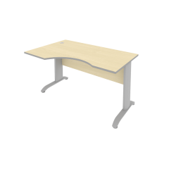 Стол криволинейный левый Рива Riva ПЛ.СА-2 Л Клен/Металлик