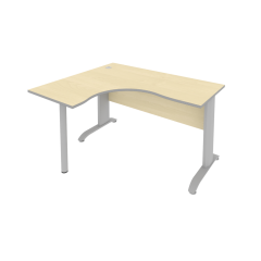 Стол криволинейный левый Рива Riva ПЛ.СА-3 Л Клен/Металлик