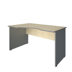 Стол криволинейный левый Рива Riva А.СА-2 Л Клен/Металлик