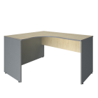 Стол криволинейный левый Рива Riva А.СА-3 Л Клен/Металлик