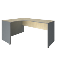 Стол криволинейный левый Рива Riva А.СА-4 Л Клен/Металлик