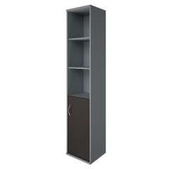 Шкаф высокий узкий правый Рива Riva А.СУ-1.3 Пр Венге/Металлик