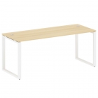 Стол письменный на О-образном м/к Рива METAL SYSTEM БО.СП-5 Акация/Белый