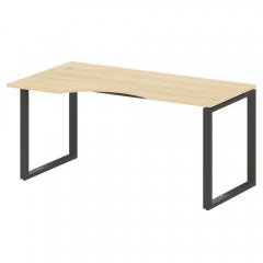 Стол криволинейный левый на О-образном м/к Рива METAL SYSTEM БО.СА-1 Л Акация/Антрацит