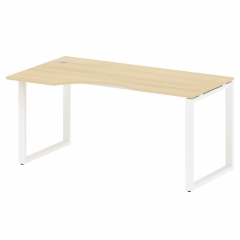 Стол криволинейный левый на О-образном м/к Рива METAL SYSTEM БО.СА-1 Л Акация/Белый