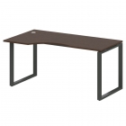 Стол криволинейный левый на О-образном м/к Рива METAL SYSTEM БО.СА-1 Л Венге/Антрацит