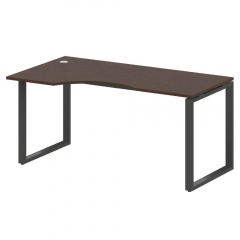 Стол криволинейный левый на О-образном м/к Рива METAL SYSTEM БО.СА-1 Л Венге/Антрацит