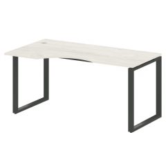 Стол криволинейный левый на О-образном м/к Рива METAL SYSTEM БО.СА-1 Л Наварра/Антрацит