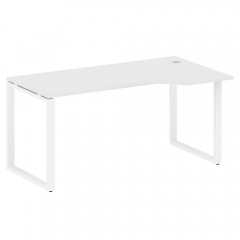 Стол криволинейный правый на О-образном м/к Рива METAL SYSTEM БО.СА-1 Пр Белый/Белый