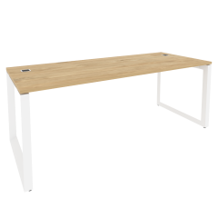 Стол рабочий руководителя на О-образном м/к ONIX Рива O.MO-SRR-6.8 Тиквуд Светлый/Белый