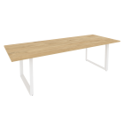 Стол переговорный на О-образном м/к ONIX Рива O.MO-PRG-25 Тиквуд Светлый/Белый