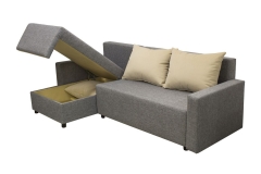 Угловой диван FM365 Sherry 3 категория с механизмом подъема оттоманки Визит 118-Нео Латте