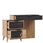 Стол туалетный Любимый дом Шелли ЛД 692.070.000 Дуб золотой Камень Пьетра чёрный